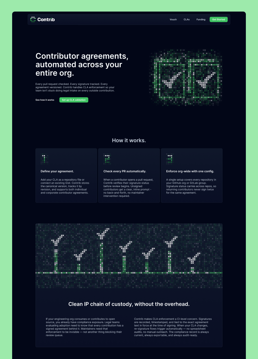 Contrib web design hero